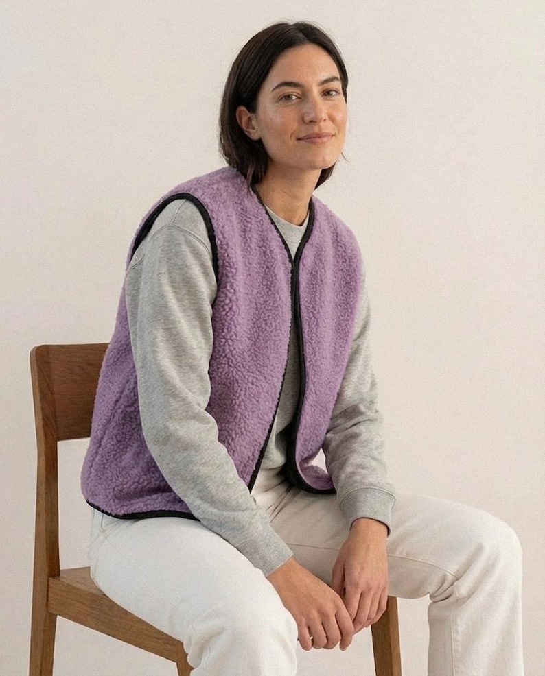 Teddyweste Damen | Merino Wollweste | Naturwolle | Leicht & Weich | Handmade | Minimalistisch Bild 12