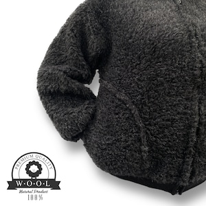 Wolljacke MERINO Lammwolle 100% Merinowolle Jacke mit Kapuze aus Schafwolle NEU Bild 7