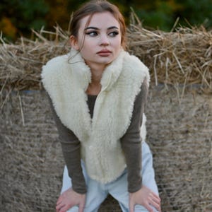 Gilet en laine 100% LAINE Laine vierge - Taille S - XXXL - Laine d'agneau Laine mérinos Gilet en laine mérinos doux et chaud Fait main