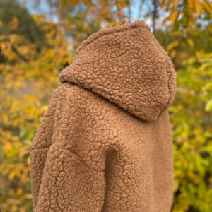 Wolljacke MERINO Lammwolle Größe S XL 100% Merinowolle Jacke mit Kapuze aus Schafwolle NEU Bild 7