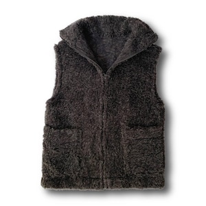Wool vest 100% WOOL New wool - Size XS - XXXL - Lambswool Merino wool Merino Soft and warm Merino wool vest Handmade Black