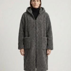 Valentine's Day gift: Wool coat, wool jacket, long, sizes S - XXXL, MERINO lambswool, 100% wool, sheep's wool jacket, NEW image 18