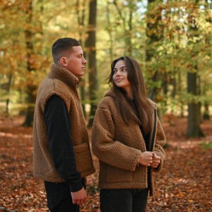 Herren weste aus 100% Wolle, natürliche Schafwolle, Merinowolle, weiche und warme handgefertigte Weste für Herren, Geschenk für Männer wool