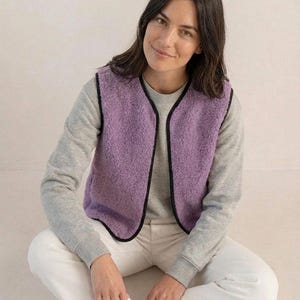 Teddyweste Damen | Merino Wollweste | Naturwolle | Leicht & Weich | Handmade | Minimalistisch Bild 13