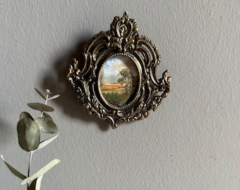 Antique Brass Frame with Handmade Oil Painting