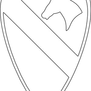 1st Cavalry Badge DXF and SVG file for plasma or laser cutting