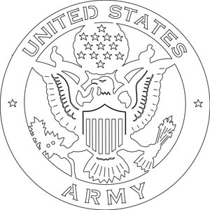 Army Emblem DXF and SVG file for plasma or laser cutting