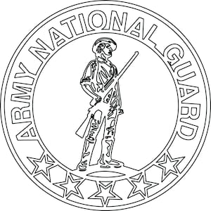 Army National Guard Emblem DXF en SVG-bestand voor plasma- of lasersnijden