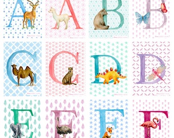 Alphabet Animal Letter Print