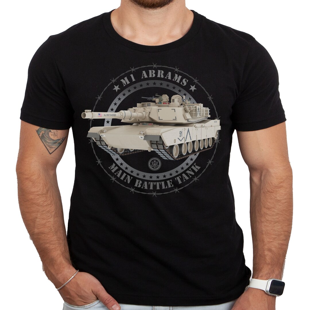 M1 Abrams Main Battle Tank Barbwire Design Black Adult Shirt - Etsy