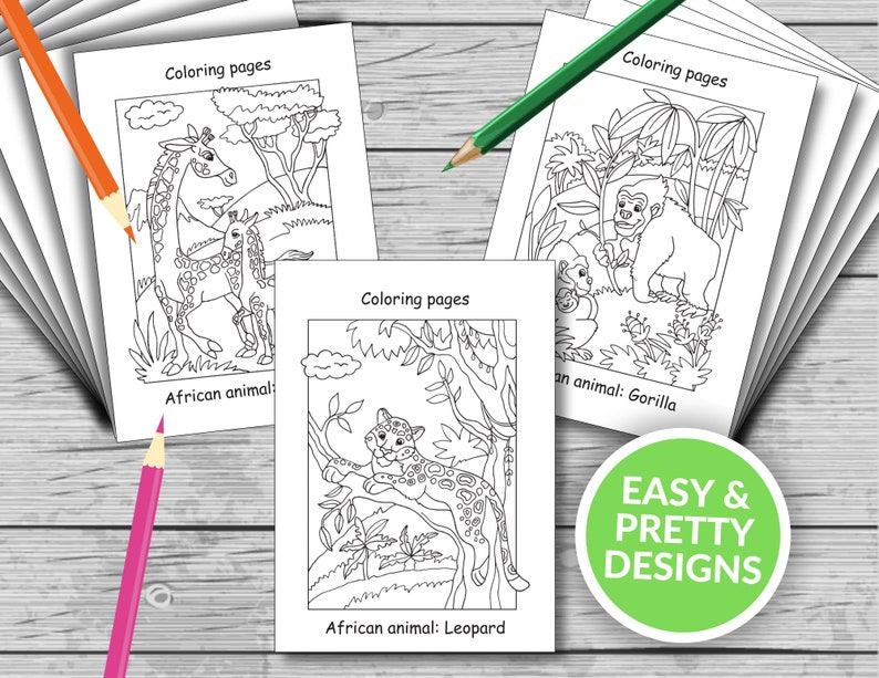 10 African Animals Printable Coloring Pages, African Animals Coloring ...