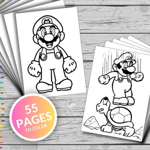 55 Super Mario And Friends Printable Coloring Pages, Super Mario Coloring Book, Fun At Home Activity, Relax And Color