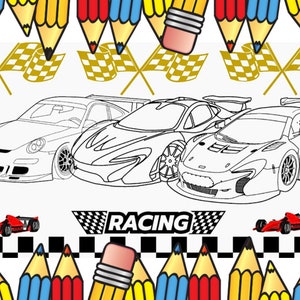 13 Pages Super Cars | Sport Cars and Oldtimer | Printable Coloring Book | Coloring Pages for Kids & Adults | Printable Digital Coloring