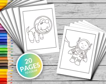 Space Coloring Pages: 20 Fun Printable Kids Activities (PDF)
