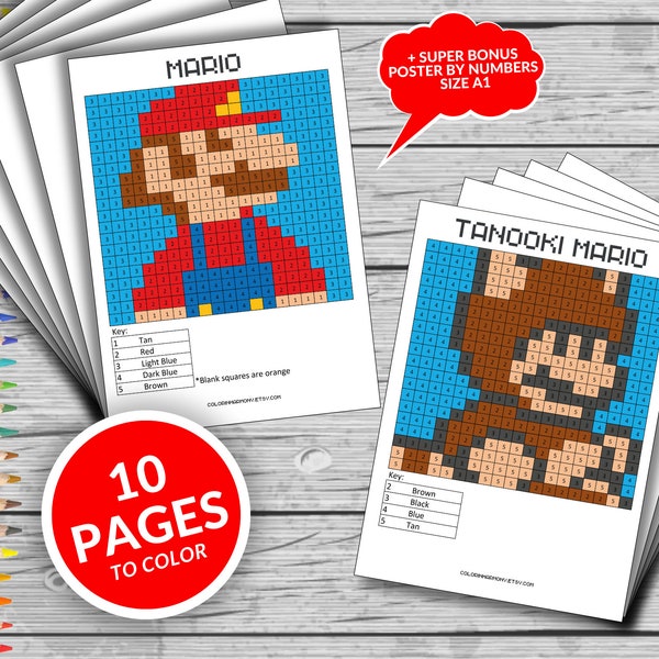 Mario Printables - Etsy