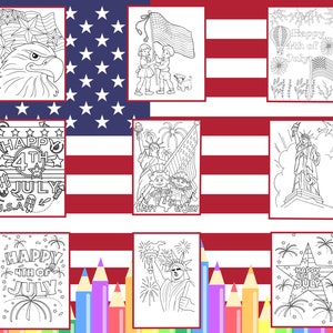 4th of July Coloring Pages to Print, Fourth of July Activities, Independence Day Coloring Pages, Patriotic Coloring Pages