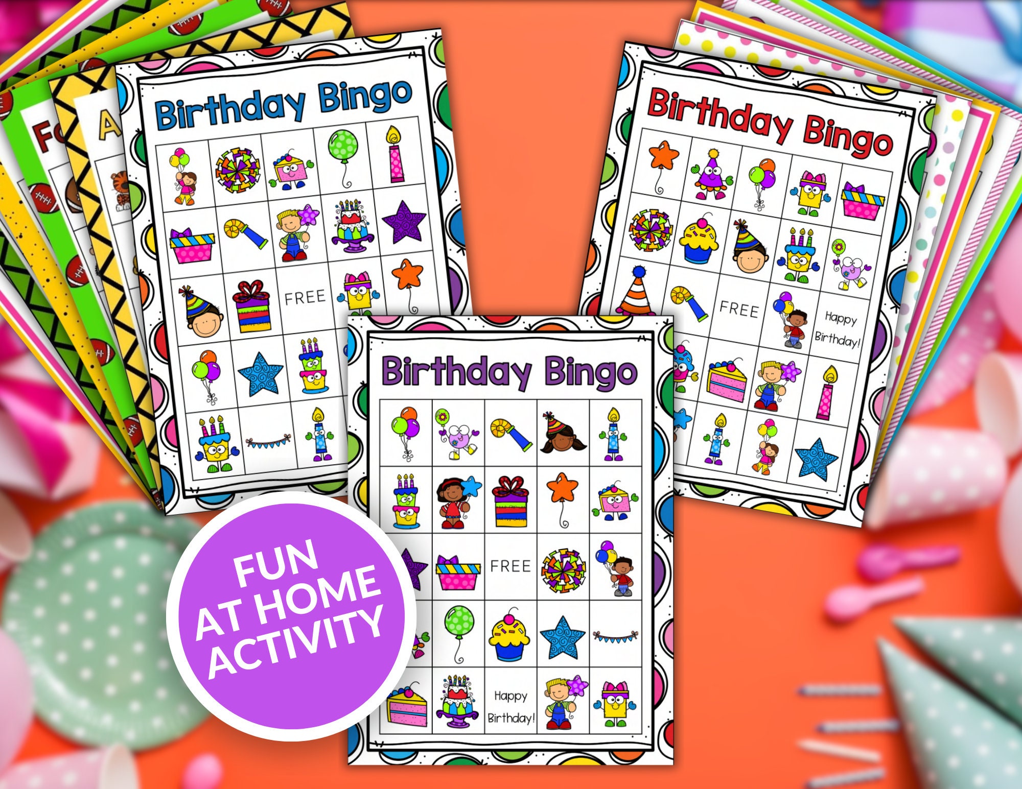 Birthday Bingo Printable Birthday Bingo Cards Birthday Party - Etsy