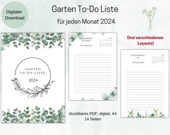 Garten To-Do-Liste für jeden Monat 2024 - Gartenplaner Gartenplanung