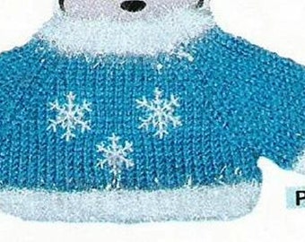 White Trimmed Snowflake Sweater for Teddy Bears