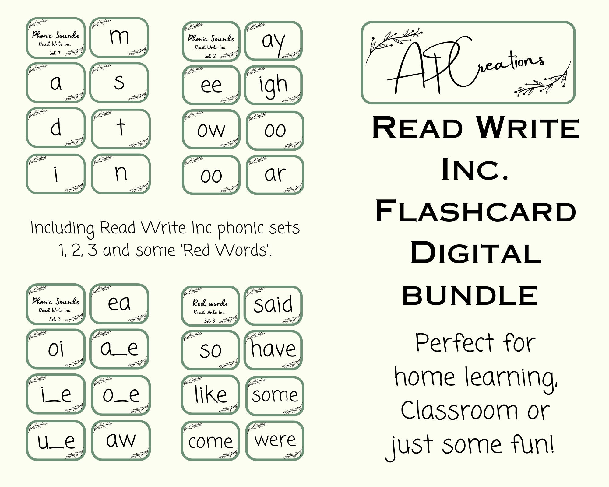 Phonic Sound Flashcards Read Write Inc. Set 1 2 3 Etsy UK
