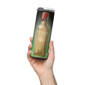 Loteria tumbler, La Botella, Bottle, Mescal