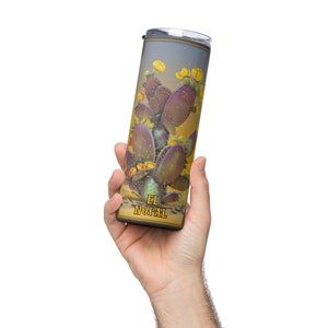 Loteria tumbler, El Nopal, Cactus, Prickly Pear, Desert, stainless steel