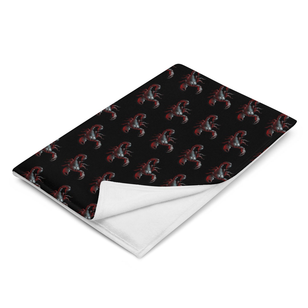 Scorpion Print Throw Blanket, Black, Scorpion Pattern Throw Blanket