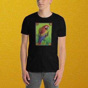 Loteria Short-Sleeve Unisex T-Shirt El Cotorro, Parrot, Macaw, Bird
