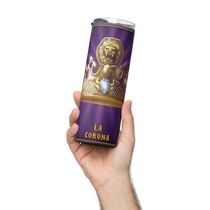 Loteria tumbler, La Corona, Crown, Gold, Royal, stainless steel