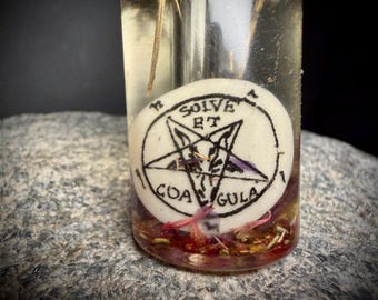 Baphomet’s Alchemical Consecrated Oil • Solve et Coagula Ritual Oil, sigil magick, Lucifer Oil