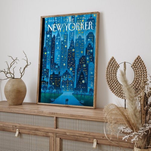 Stellar Night 2022, couverture de magazine New Yorker vintage, décor de chambre esthétique rétro, impressions murales de galerie, téléchargement numérique