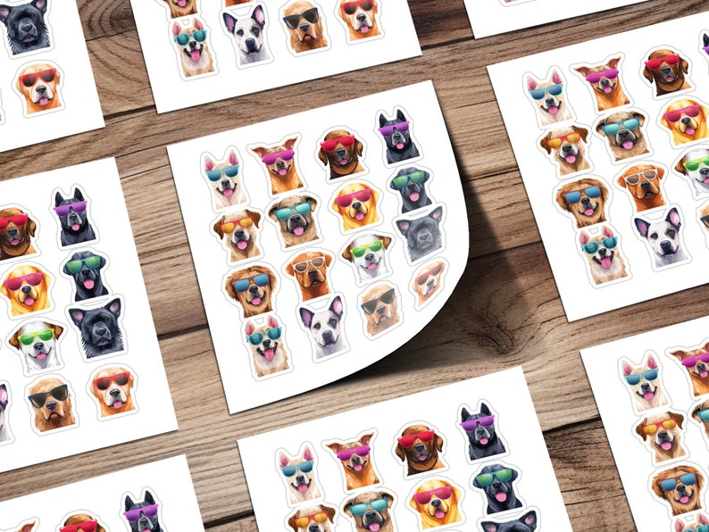 Dogs With Sunglasses SVG & PNG Bundle Designs for Sublimation - Etsy
