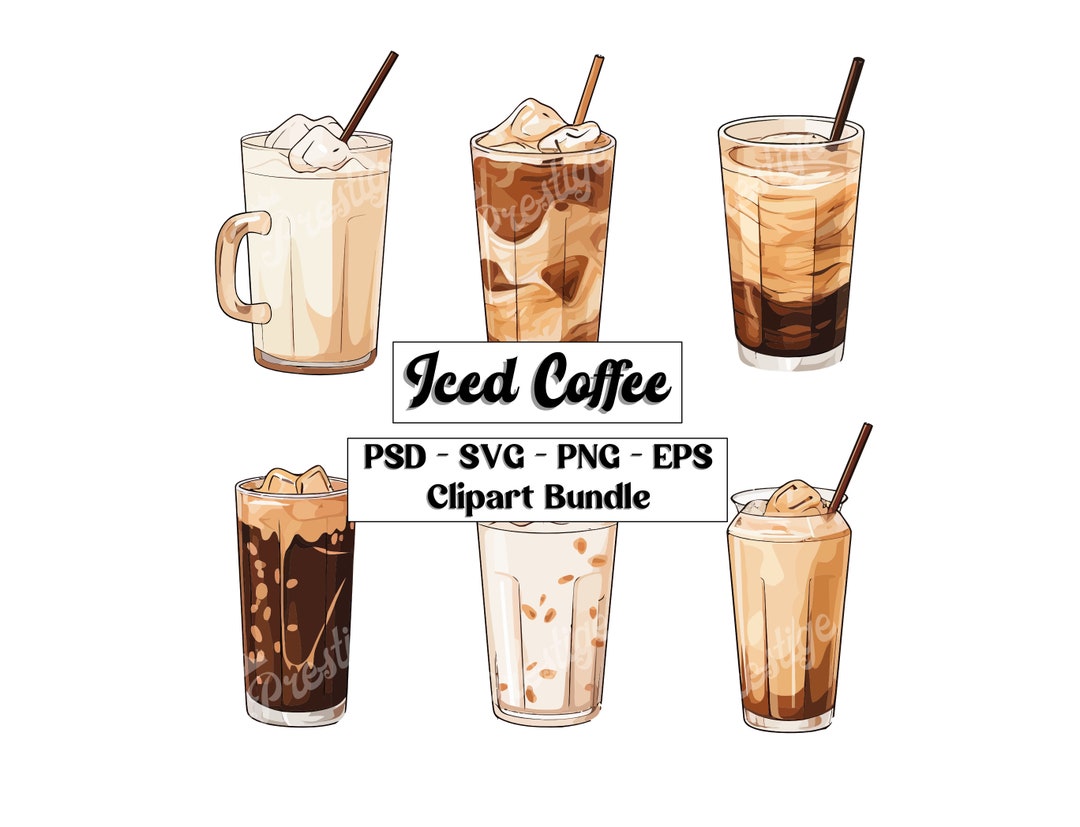 Iced Coffee SVG & PNG Bundle Designs for Sublimation and Crafts - Etsy