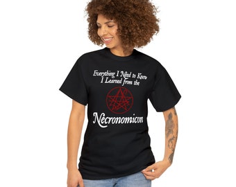 Necronomicon - Maglietta unisex in cotone pesante