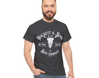 Hackett & Sons Beef Co. - Maglietta unisex in cotone pesante