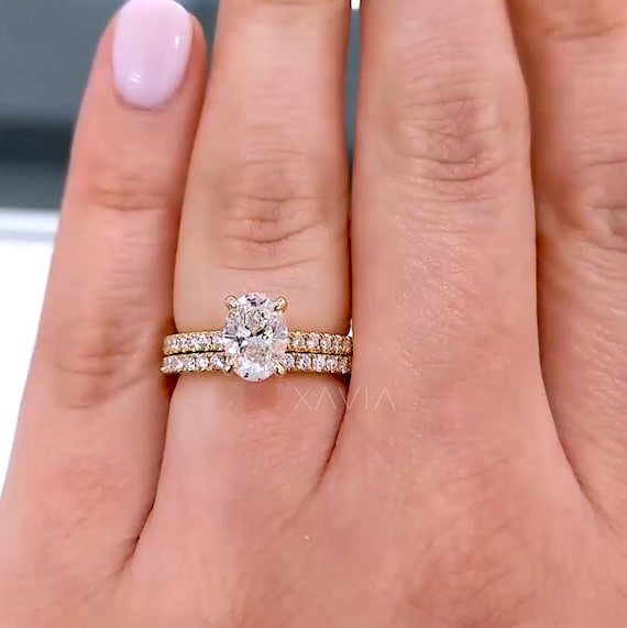 2 Carat Oval Lab Grown Diamond Engagement Ring for Women IGI Certified Affordable Wedding Rings Thin Band Ring 14 KT Gold Metal Ring Etsy