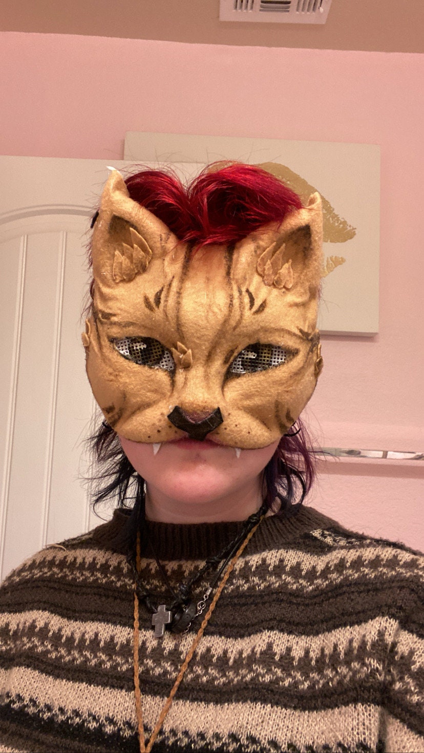 alien kitty therian mask ;3  Cat mask, Cool masks, Felt animal masks