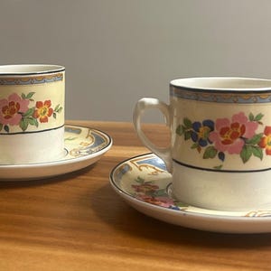 Leuke vintage Wedgwood & Co-espressokopjes en -schotels