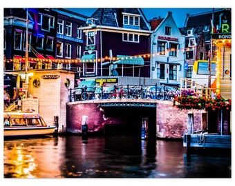 Evening in Amsterdam - Metal Print - FREE US SHIPPING