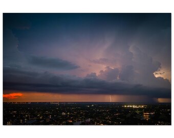 Fire In The Sky #2, Weston, Florida - Metal Print - FREE US SHIPPING