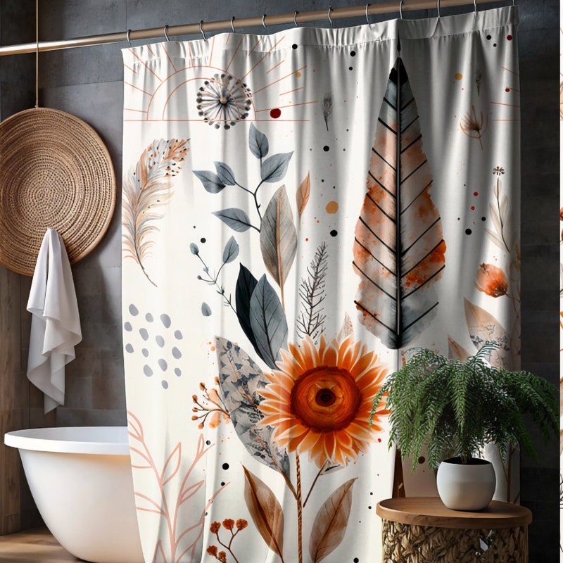 Fall Shower Curtain - Etsy