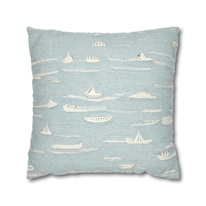 Nautical Pillow Case 20X20 Pillow Case Coastal Pillow case 14X14 Pillow Sailing Pillow Case 18X18 Pillow Covering boats 16x16 18x18