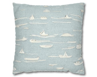 Nautical Pillow Case 20X20 Pillow Case Coastal Pillow case 14X14 Pillow Sailing Pillow Case 18X18 Pillow Covering boats 16x16 18x18