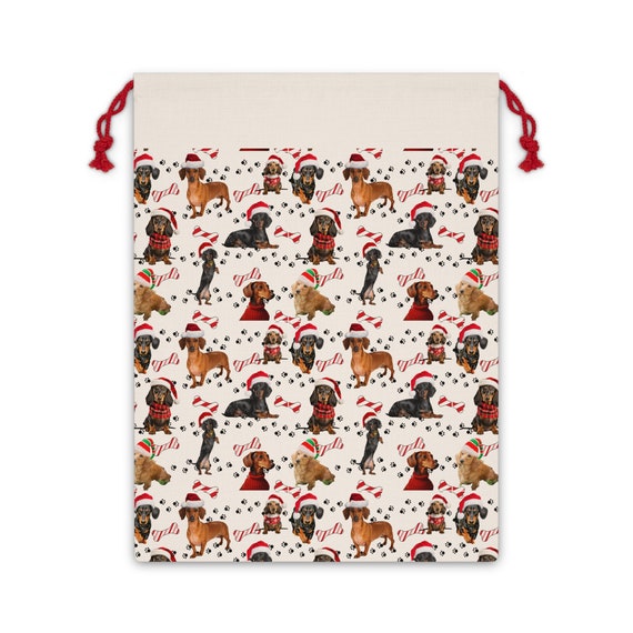 Dachshund Holiday Drawstring Bag Dachshund Holiday Drawstring Bag