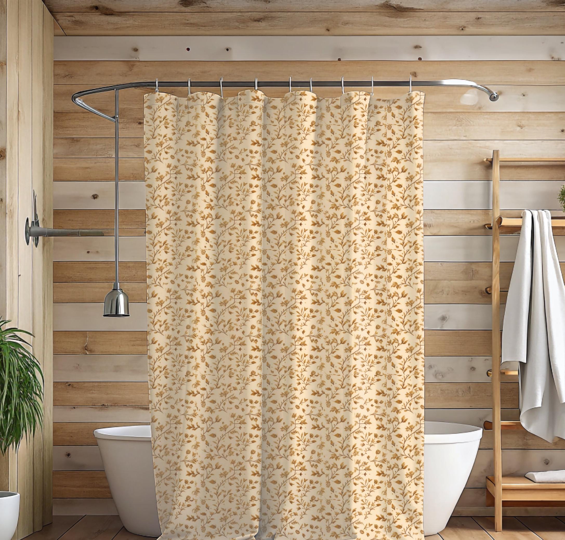 Farmhouse Shower Curtain Floral Shower Curtain Cottage Style Shower