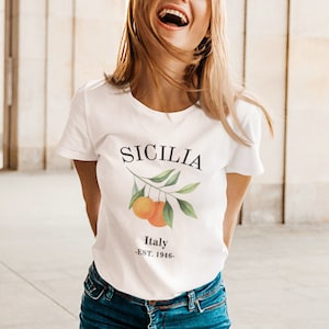Sicilia Shirt, Sizilien Orangen TShirt, Italien TShirt, Italien Shirt, Palermo T-Shirt, Positano Shirt, Italien Geschenk, Italy Mode