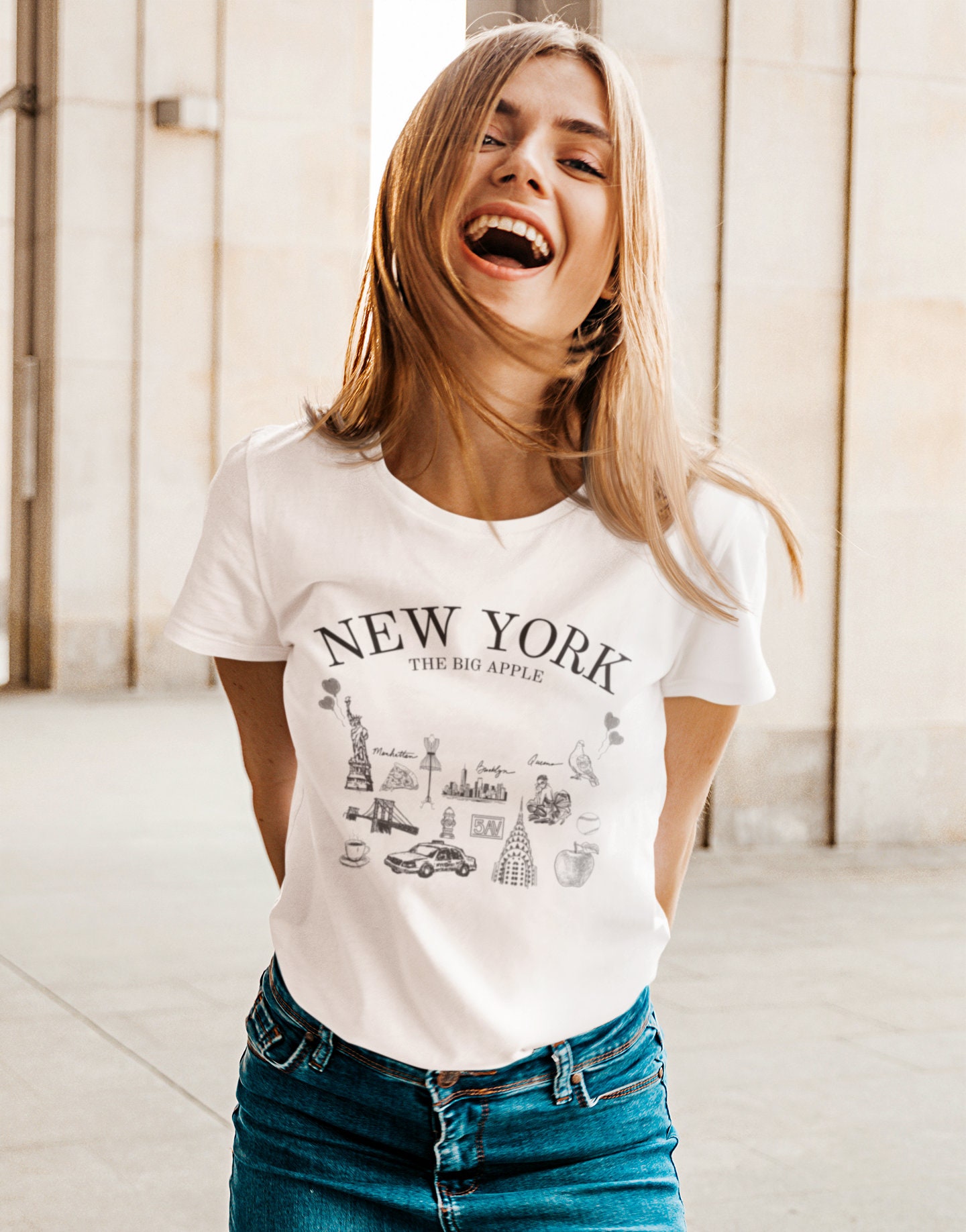 T shirt femme new york France