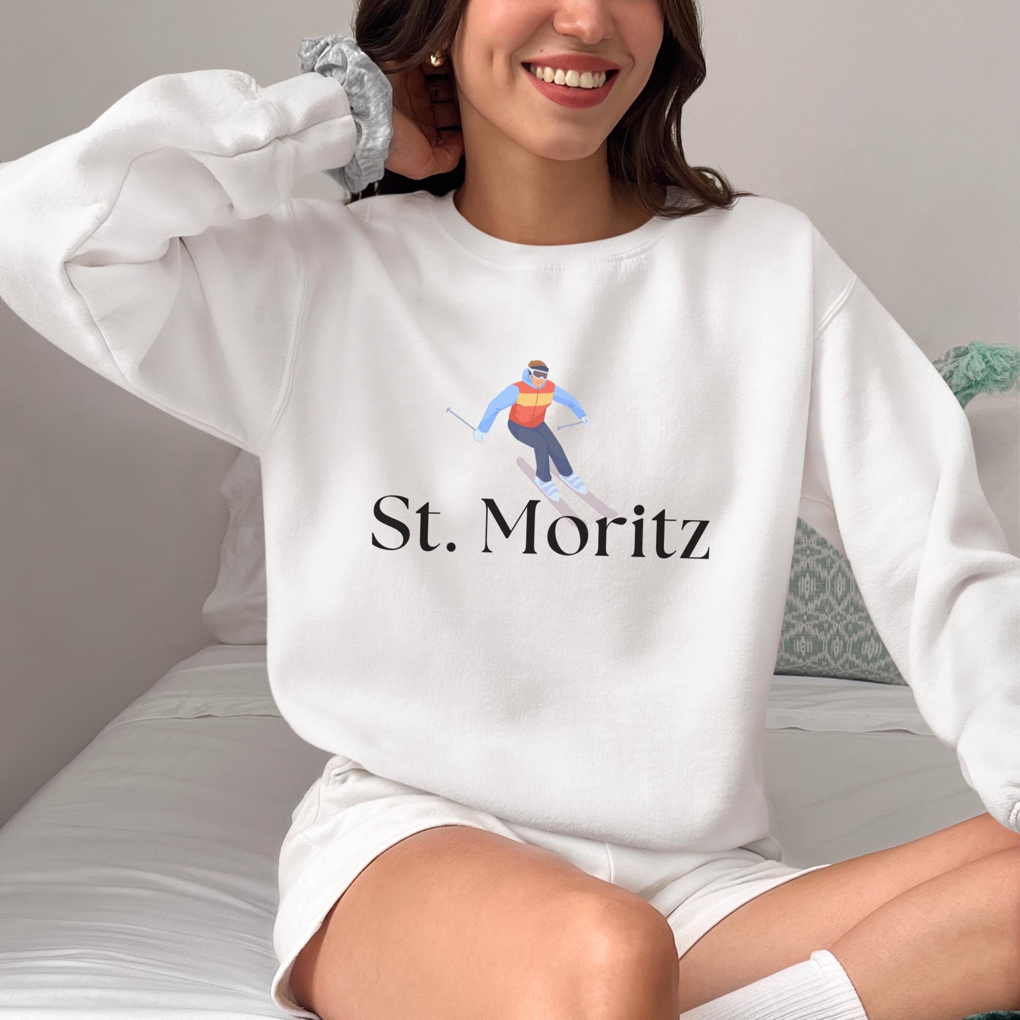 St Moritz Sweatshirt, St Moritz Pullover, St Moritz Ski, St Moritz Gift, Saint Moritz Switzerland, St Moritz Sweater