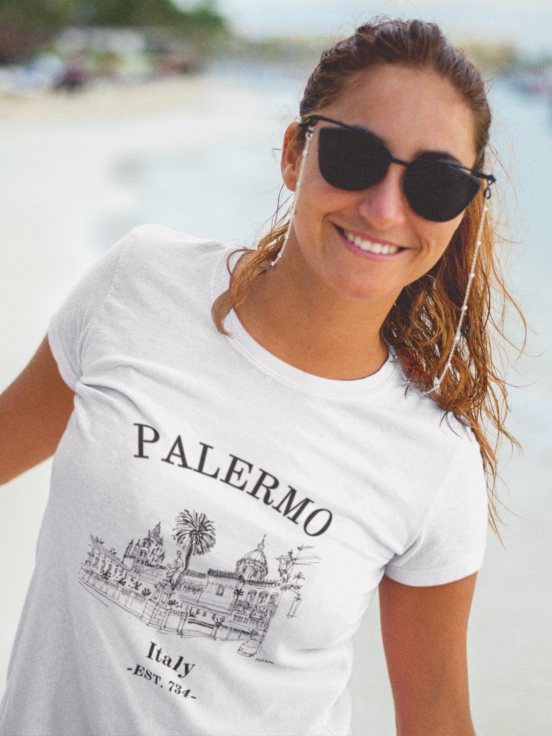 Settantallora - T-Shirt Maglietta J3816 Ultras Palermo Fun Old Shool Rosa NeroTaglia S