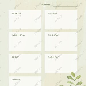 Printable weekly planner / planner / digital download